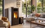 Poêle à granulés air Anita 11,6 kW Blanc Sannover – Image 2